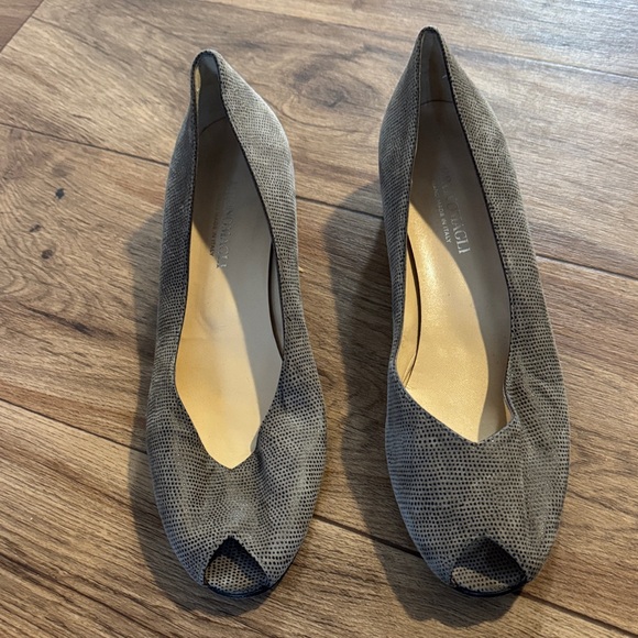 Bruno Magli Shoes - Bruno Magli Textured Black Peep-Toe Heels